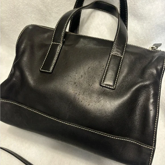 COACH Vintage Hamptons Classic Black Leather Purse Pre-loved - Picture 7 of 16